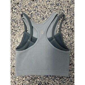Free People Ribbed Layered Razorback Tank Top Two Tone Blue Size XSMALL